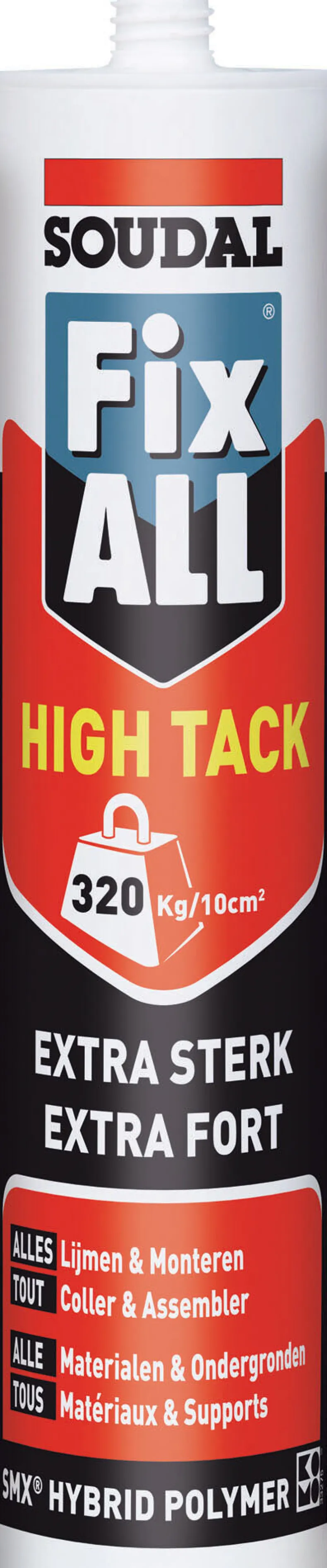 Fix all high tack zwart 290 ml