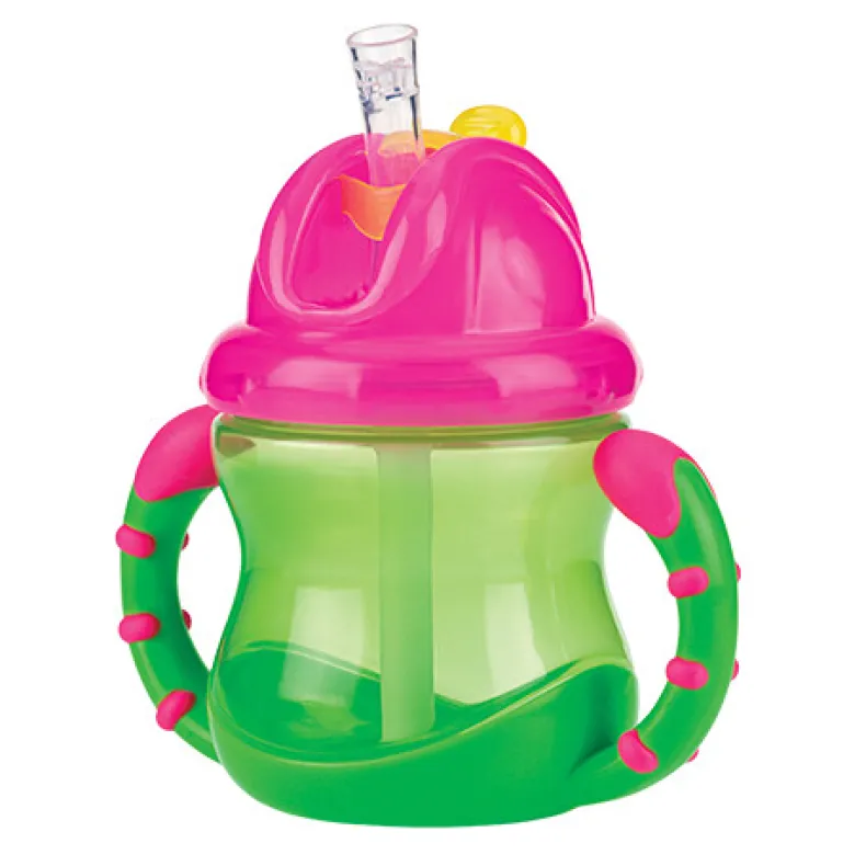 Flip-It antilekbeker met handvatten - Groen - 240ml - 12m+
