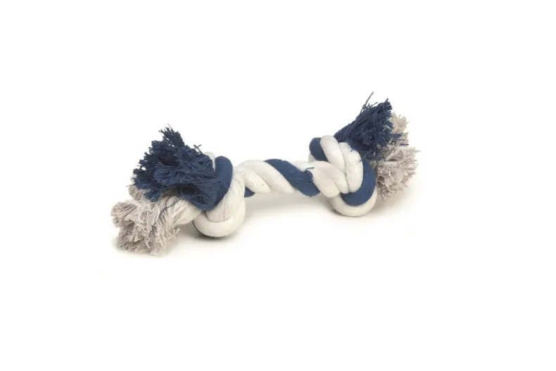 Flossytoy rood / blauw 2 knopen 125 g