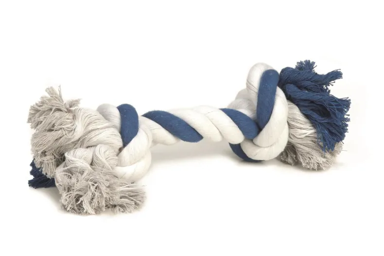 Flossytoy rood / blauw 2 knopen 400 g