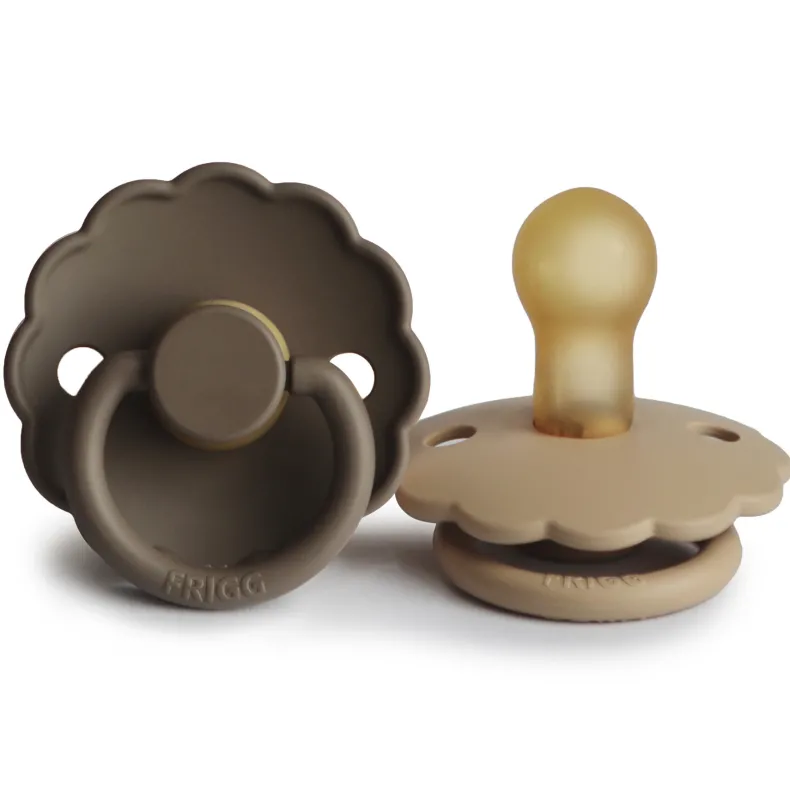 Fopspeen Daisy Latex Croissant/Portobello T1 (2 stuks)