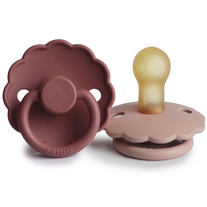 Fopspeen Daisy Latex Baby Blush/Woodchuck T2 (2 stuks)