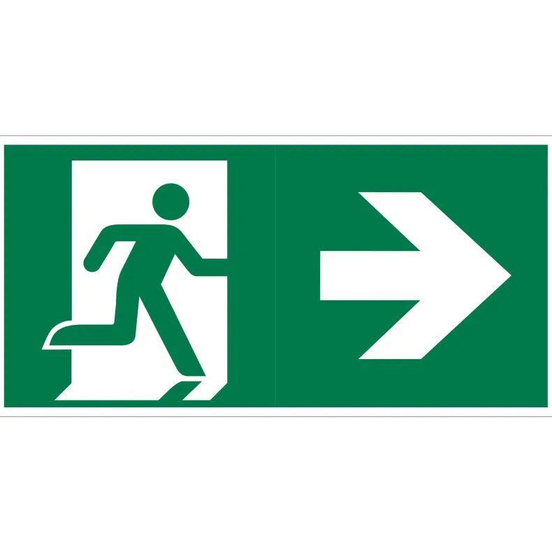Pictogram rechtsaf 15 x 30 cm