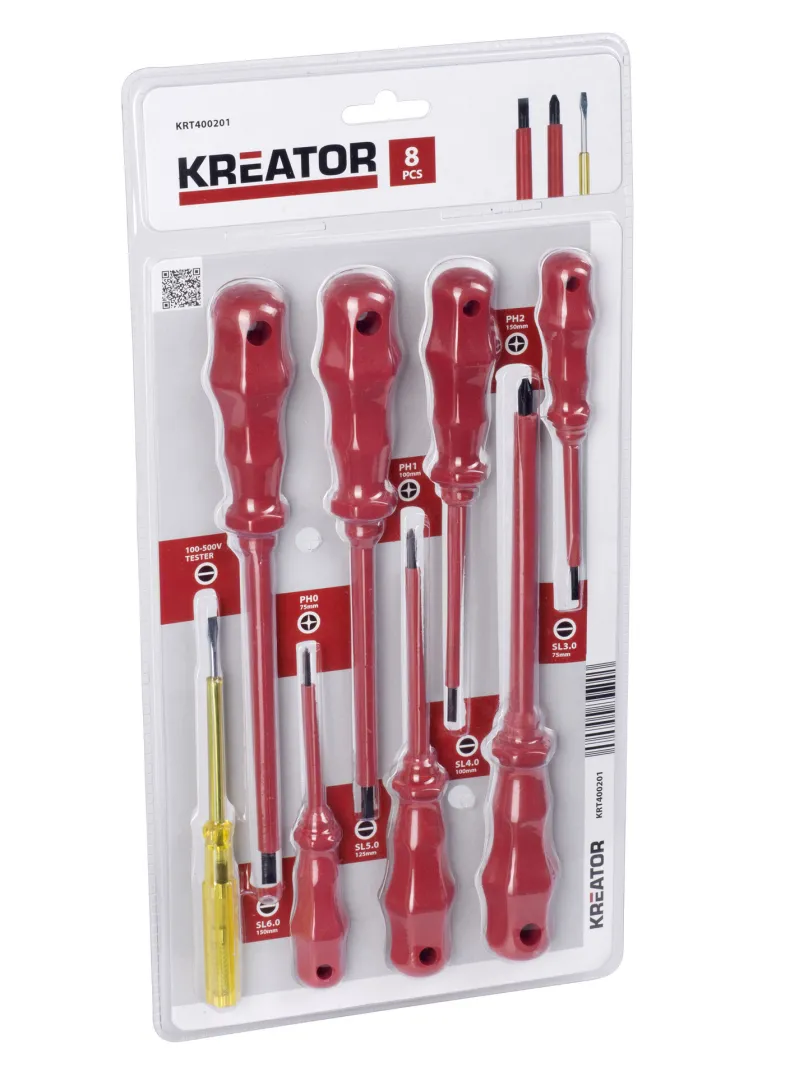 Geïsoleerde schroevendraaierset 8- delig