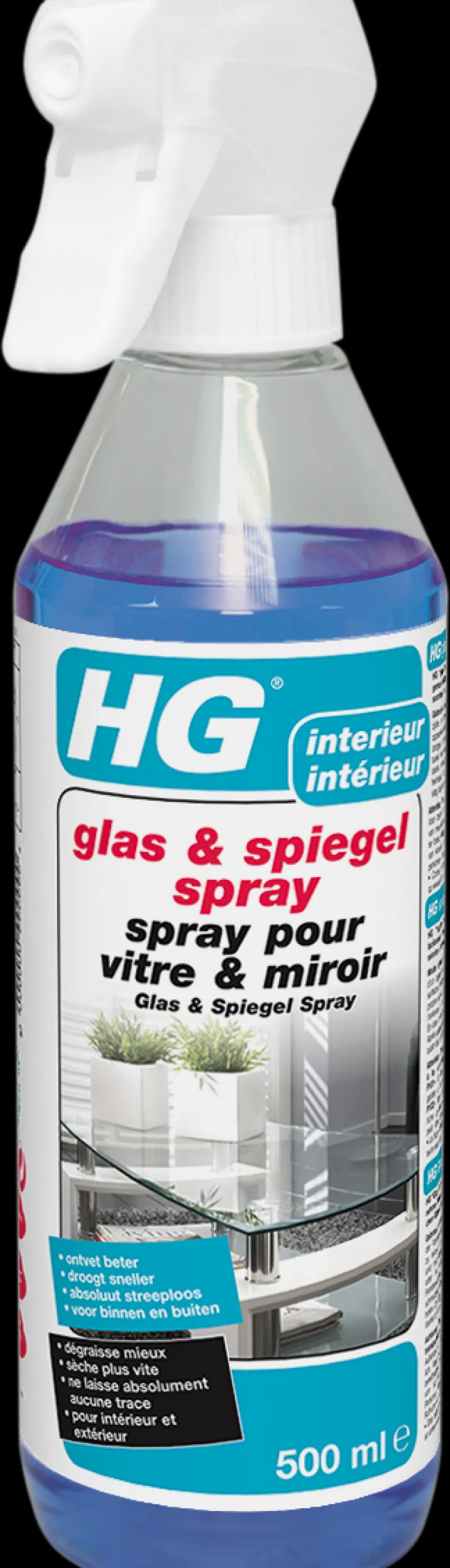 Glas- en spiegelspray 0,5 L