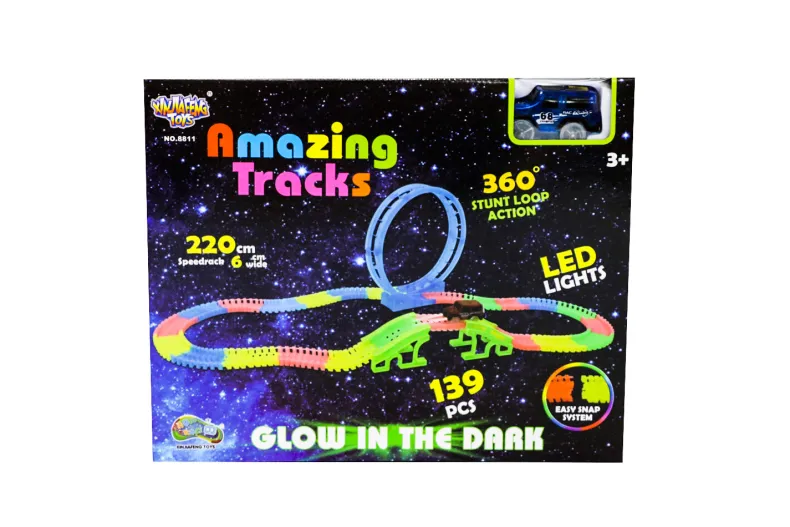 Glow in the dark autobaan 139 stuks
