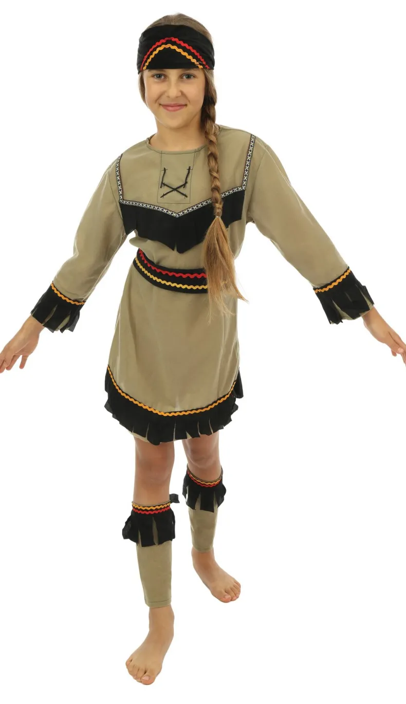 Kinderkostuum Indiaan meisje - 10-12 jaar