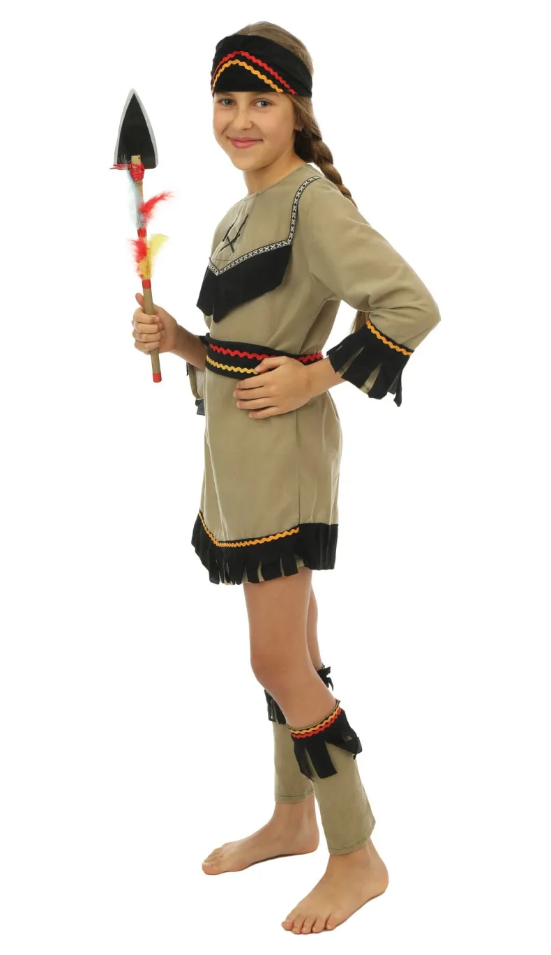 Kinderkostuum Indiaan meisje - 10-12 jaar