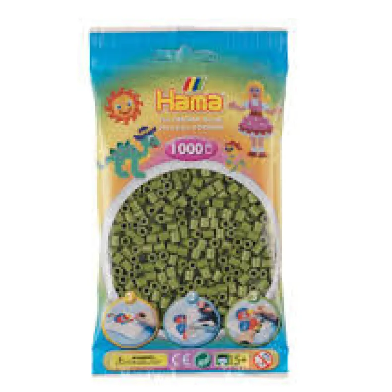Hama 1000 strijkparels olijfgroen