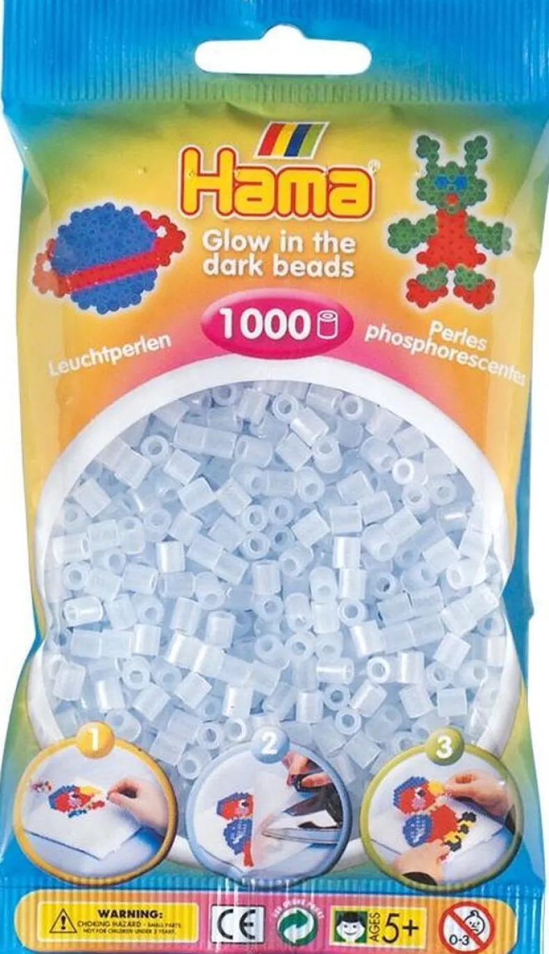 Hama 1000st strijkparels blauw fluo