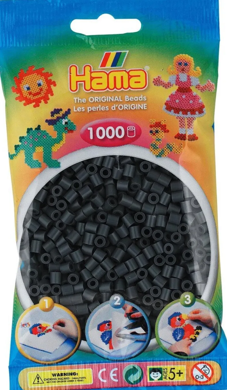 Hama 1000st strijkparels donkergrijs