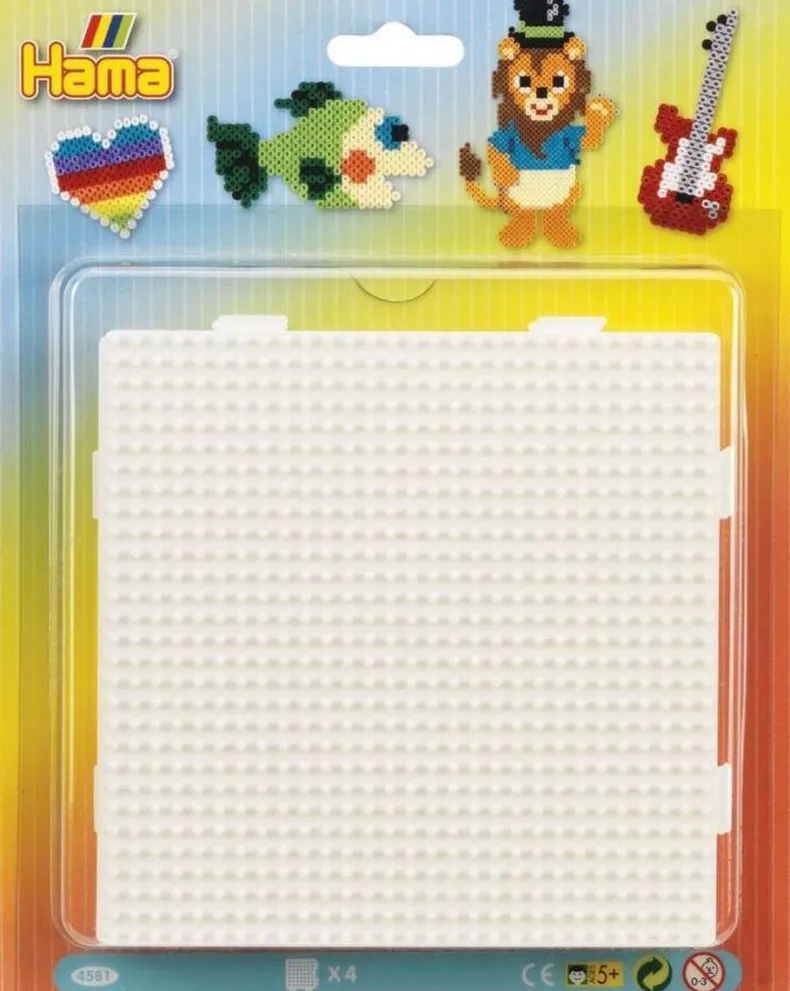 Hama strijkparels grondplaten 4 stuks wit