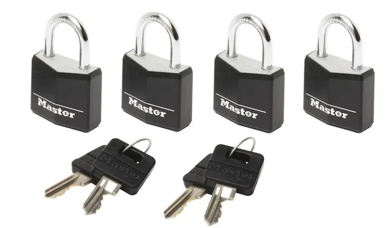 Hangslot 20 mm aluminium diameter 3 mm zwart