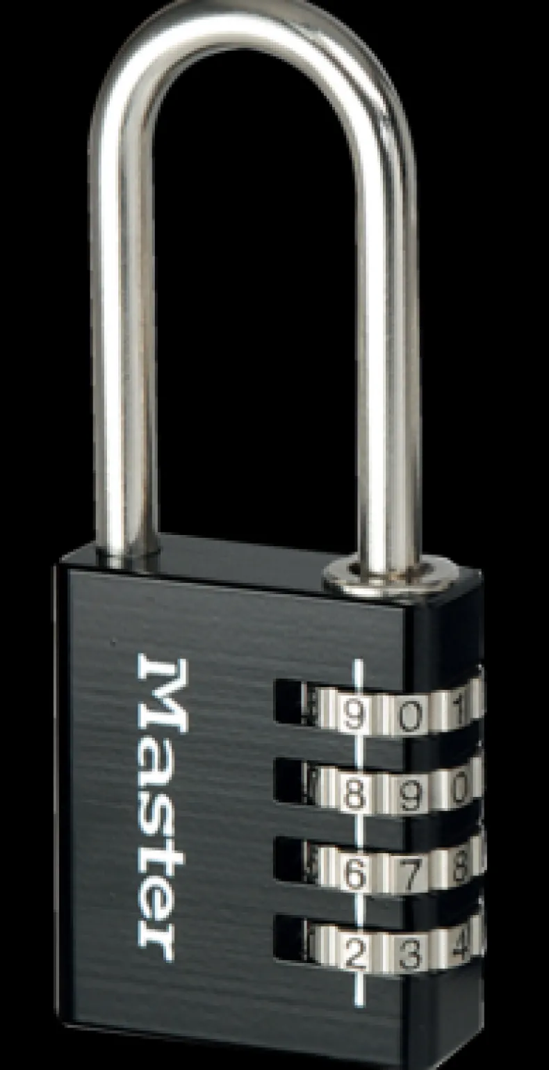 Hangslot 40 mm aluminium 6 mm diameter zwart