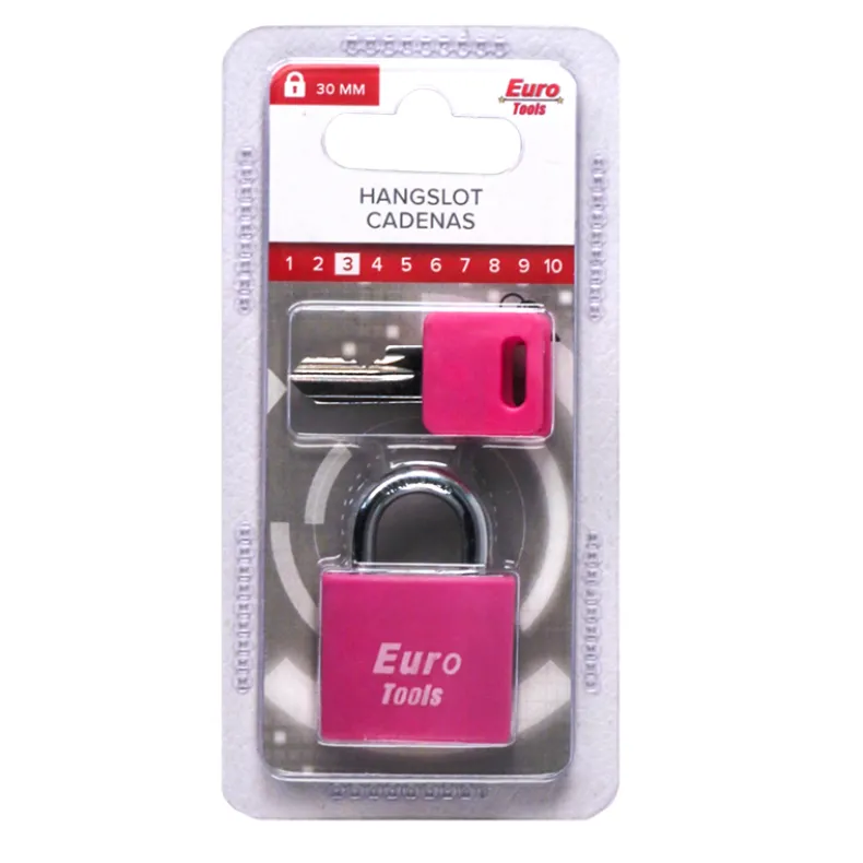 hangslot 30 mm rose + 2 sleutels