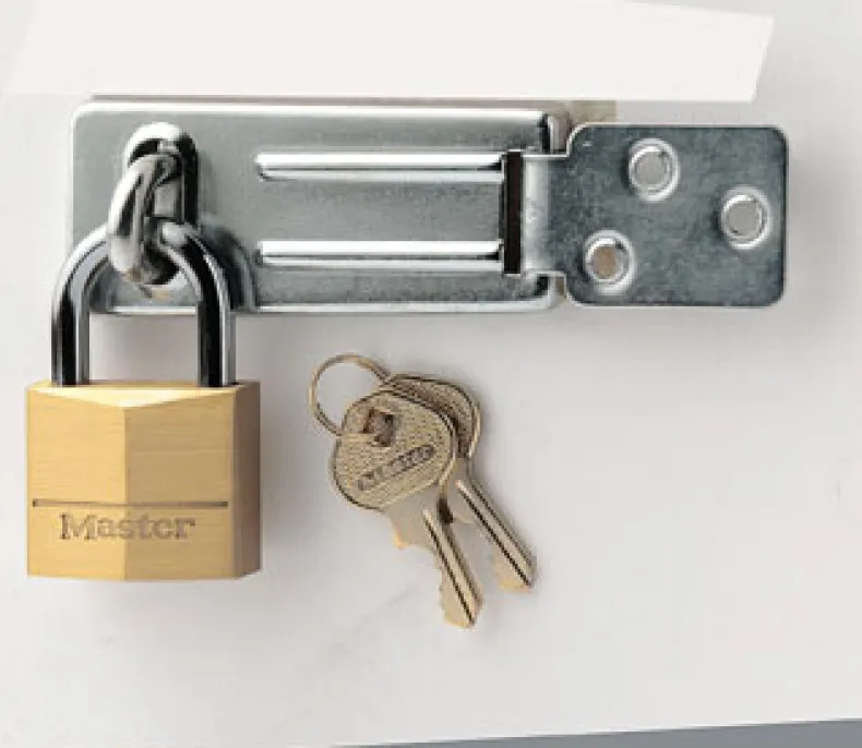 Hasp met hangslot 40 mm sleutel