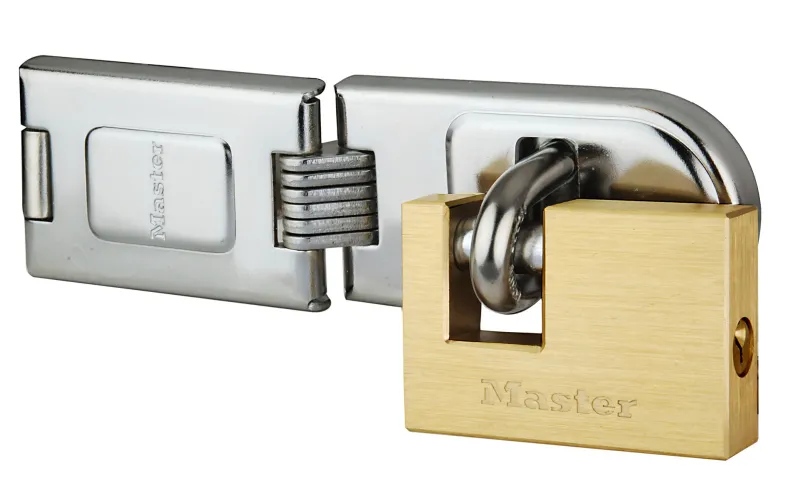 Hasp met rechthoekig hangslot 60 mm