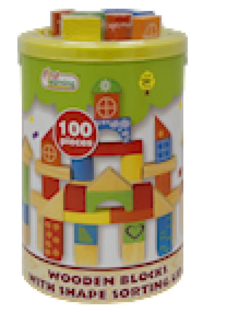 Houten blokjes 100 stuks