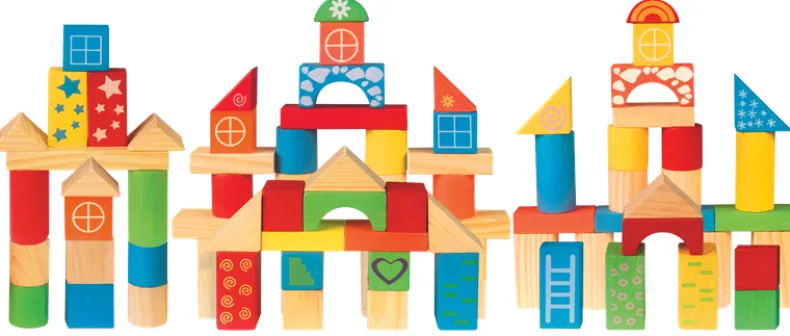 Houten blokjes 100 stuks