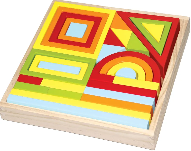 Houten puzzel blokken