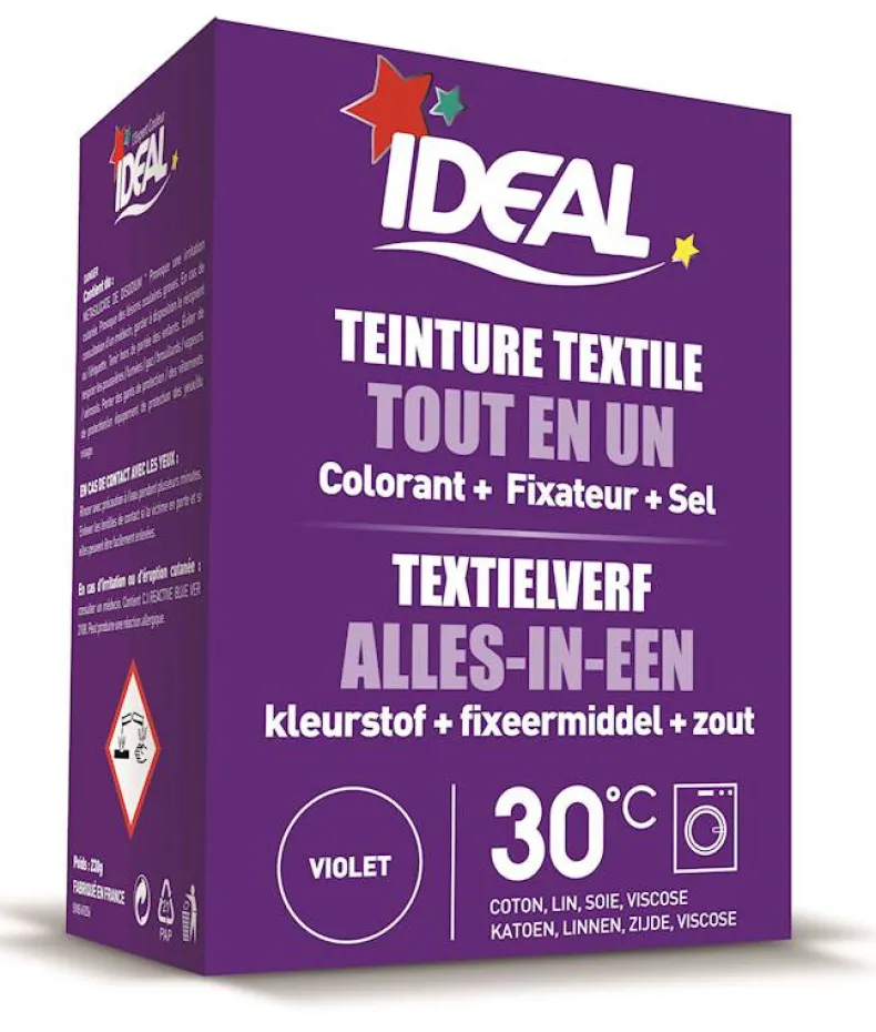 Ideal mini textielverf Paars 230 g