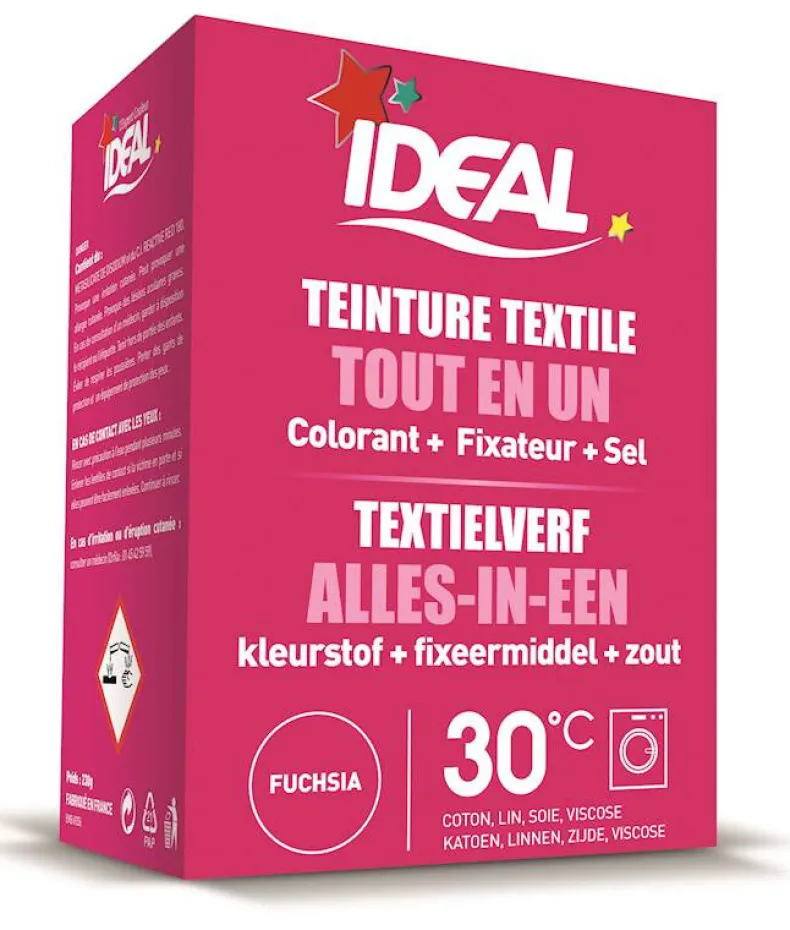 Ideal mini textielverf Fuchsia 230 g