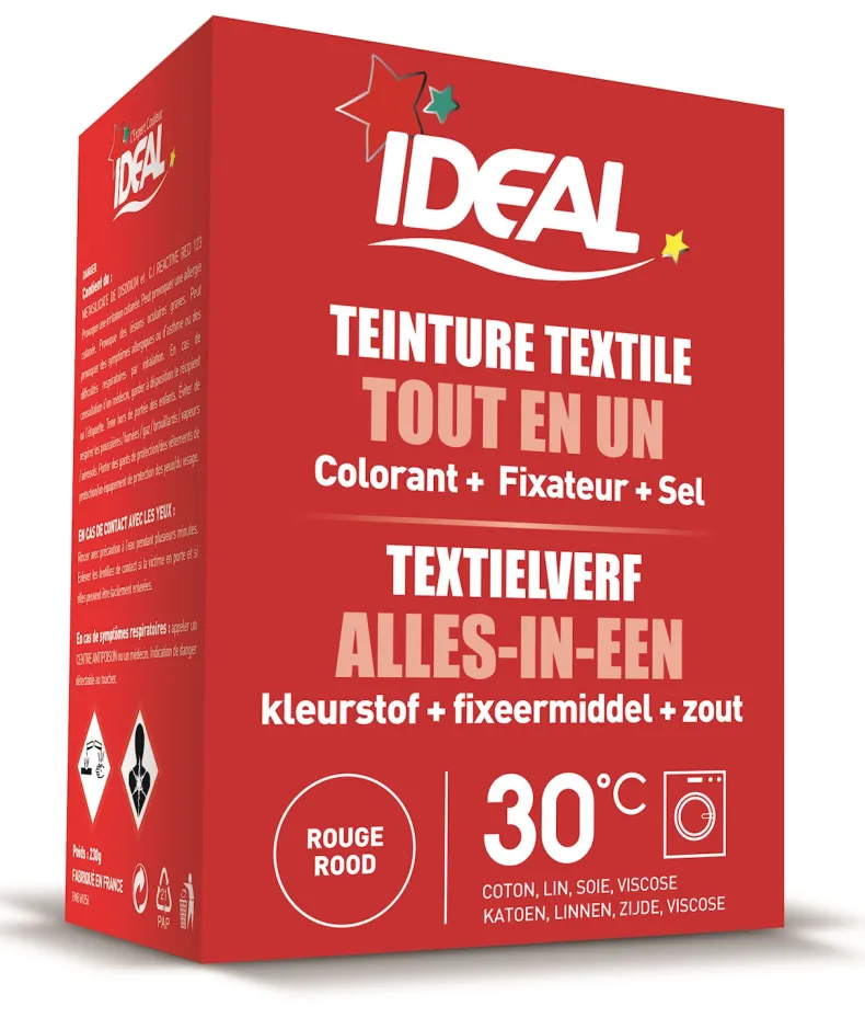 Ideal mini textielverf Rood 230 g