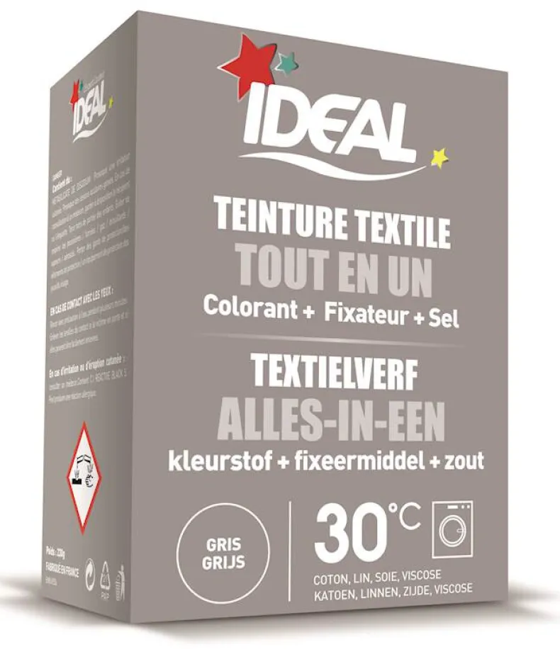 Ideal mini textielverf Grijs 230 g