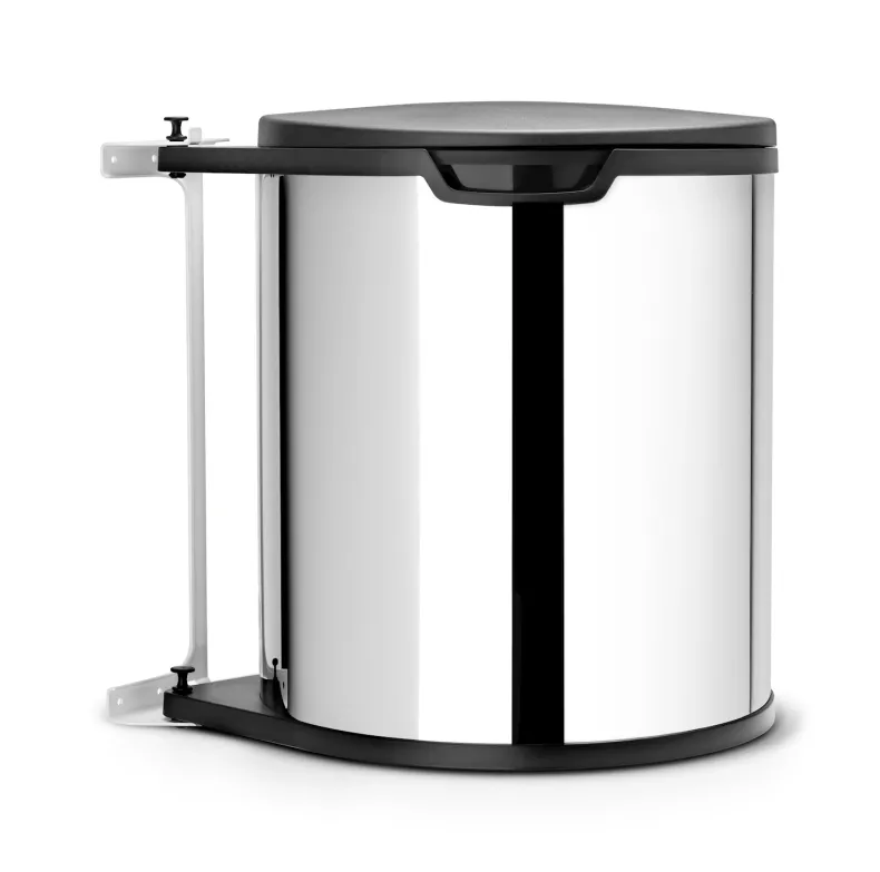 Inbouwemmer 15 L chroom