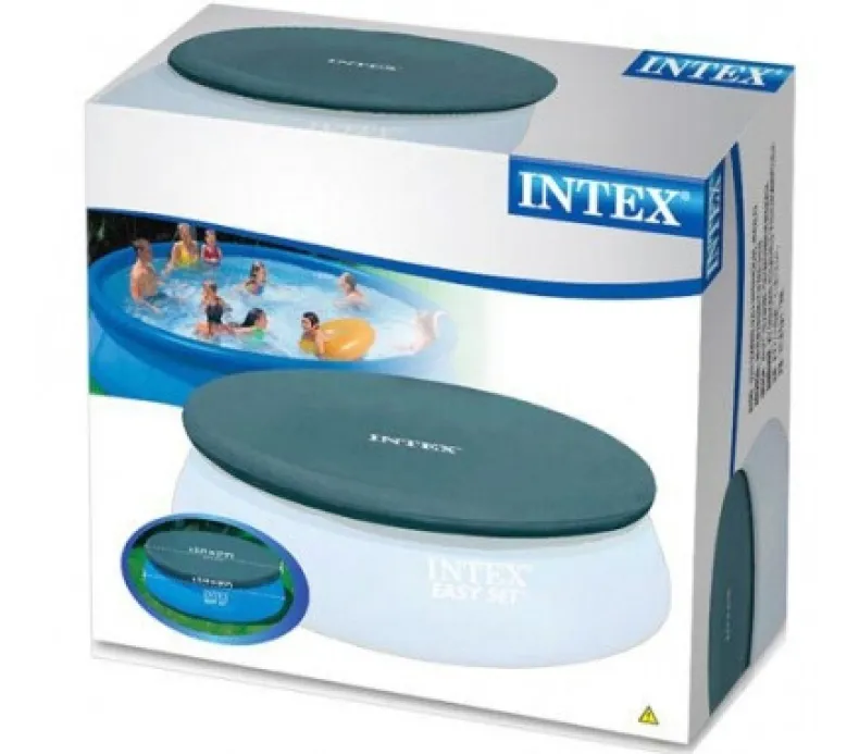 Intex Afdekzeil Easy Set 28020 - Voor Zwembad Ø244cm - Met Touw - Donkerblauw