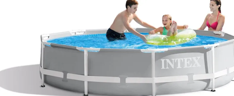 Intex prism frame zwembad Ø 305x76 cm + filterpomp 12V