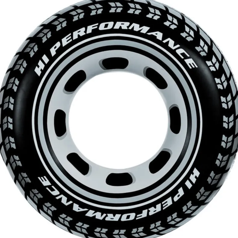 Intex Zwemring - 91cm - Zwart Grijs - Autoband