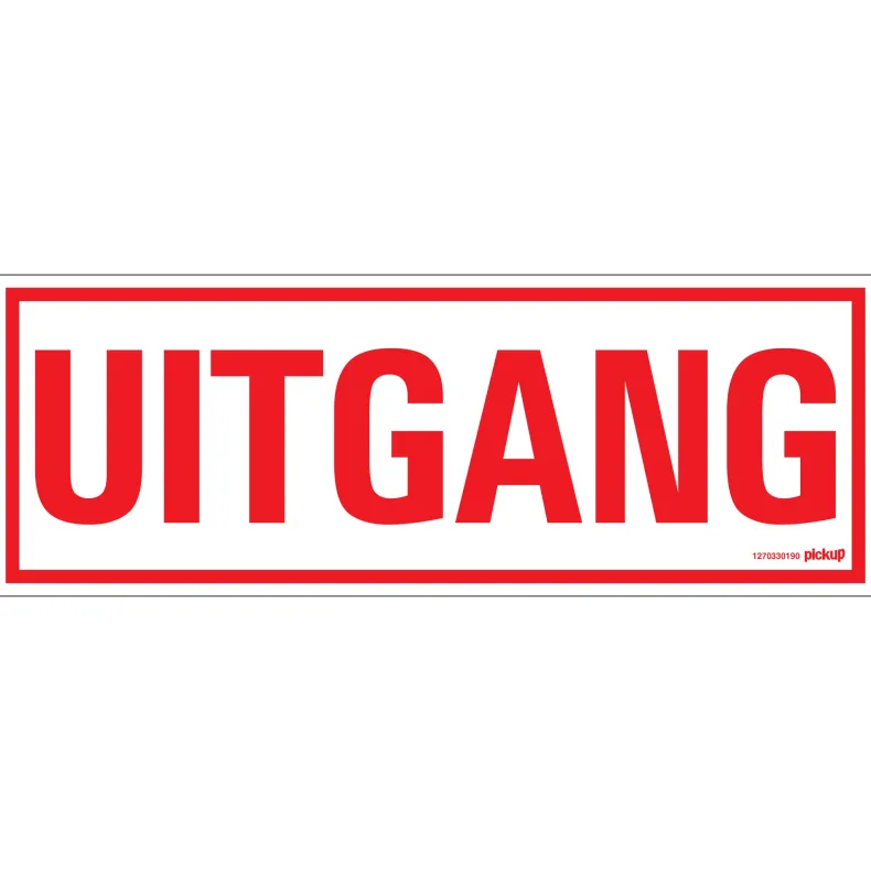 Pictogram uitgang 33 x 12 cm