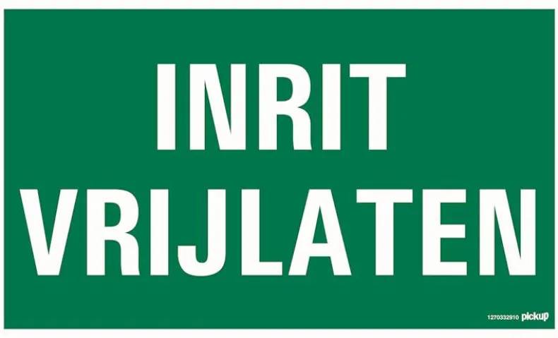 Pictogram inrit vrijlaten 33 x 20 cm