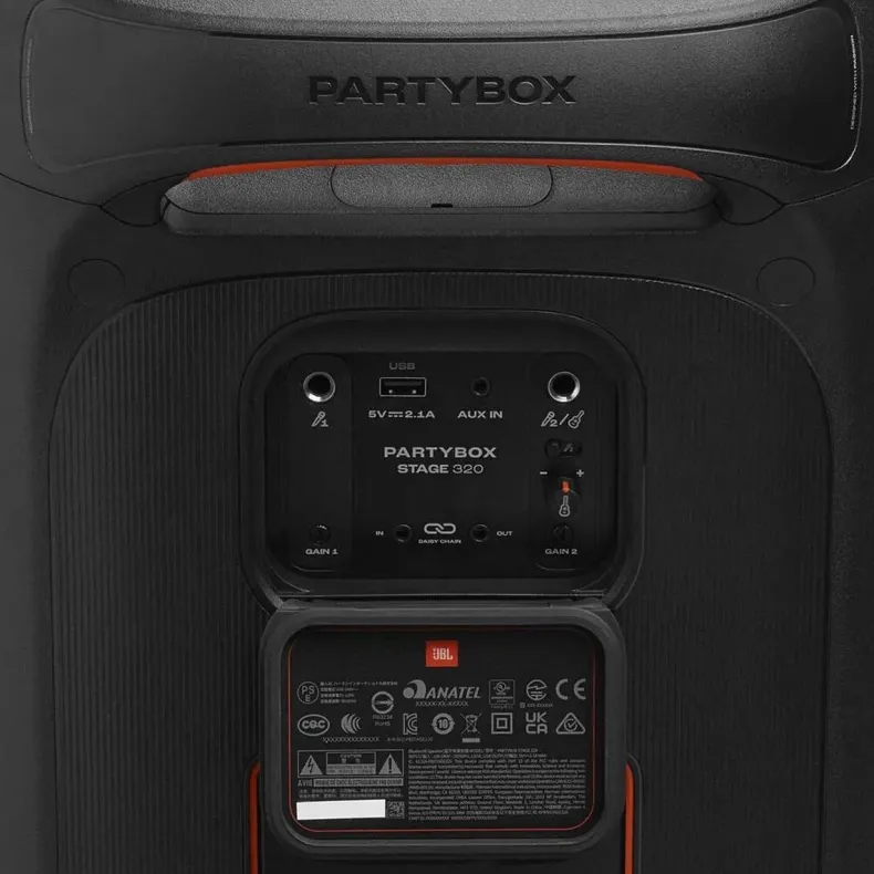 JBL Partybox Stage 320 - Bluetooth Party Speaker - Zwart