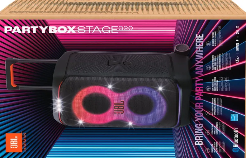 JBL Partybox Stage 320 - Bluetooth Party Speaker - Zwart