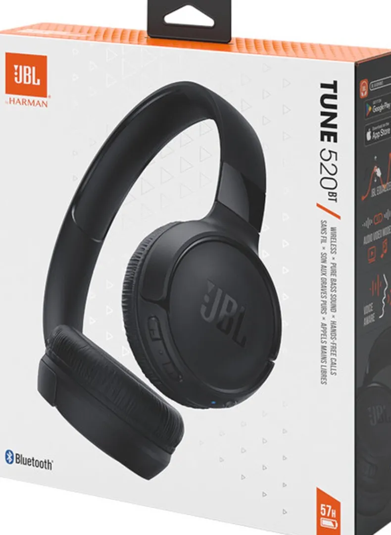 JBL Tune 520BT Draadloze on-ear koptelefoon - Zwart