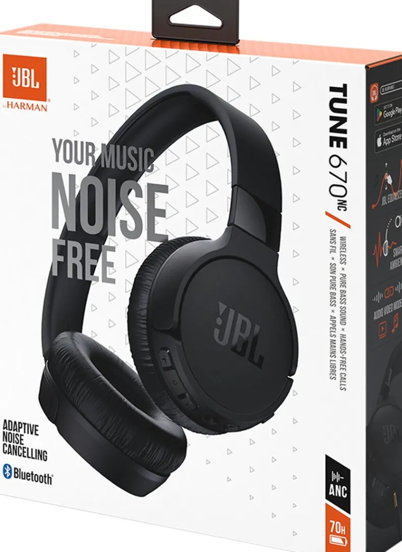 JBL Tune 670NC Draadloze On-Ear Koptelefoon - Noise Cancelling - Zwart