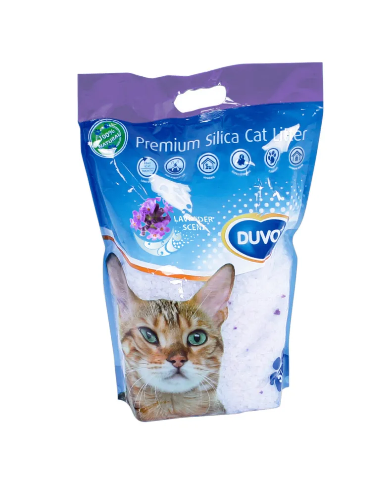 Kattenbakvulling premium silica lavendel 5 L