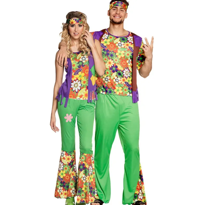 Kostuum Woodstock Hippie Vrouw - M