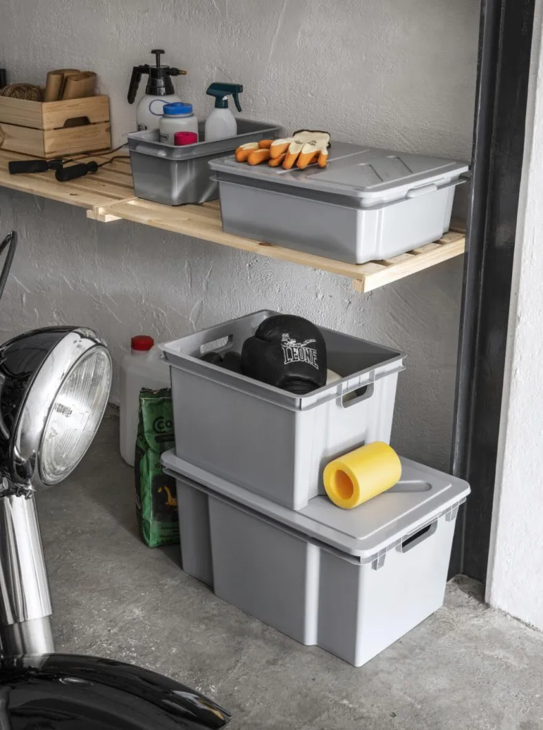 Keter Maxi Crownest Opbergbox Lichtgrijs - 59x39x30cm - 50L