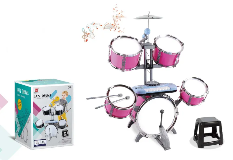 Kinder Drumset - Kinderinstrument - Roze