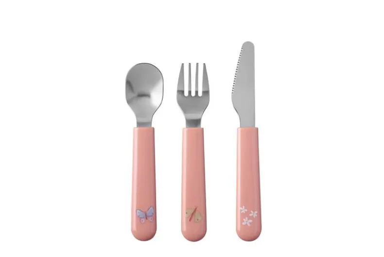 Kinderbestek 3 delig Flowers & Butterflies