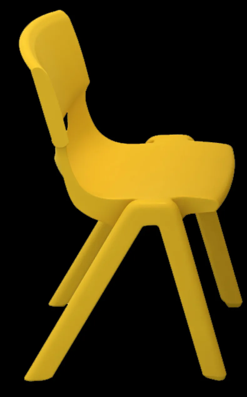 Kinderstoeltje 30 cm geel