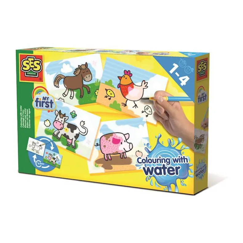 Kleuren met water :  Boerderijdieren