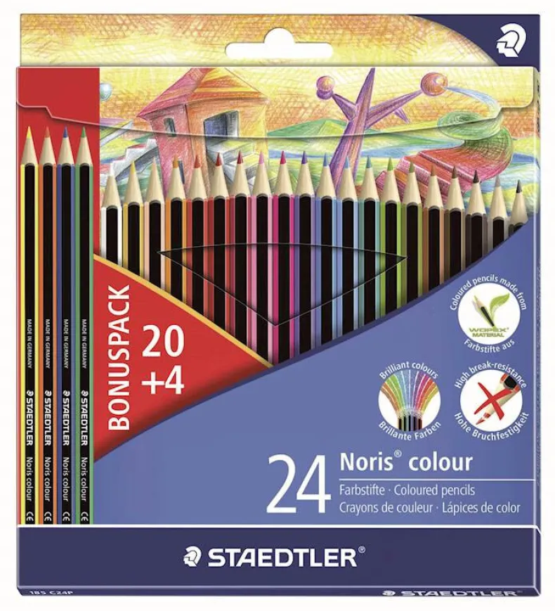 Kleurpotloden Noris 20 + 4 gratis