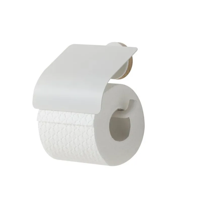 Urban toiletrolhouder met klep - wit