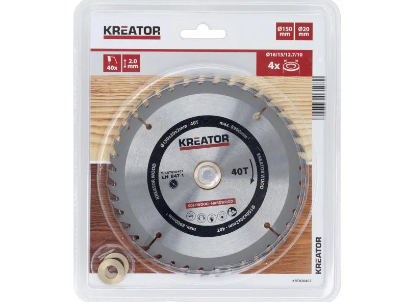Kreator KRT020407 Cirkelzaagblad Hout - ?150mm - 40 Tanden