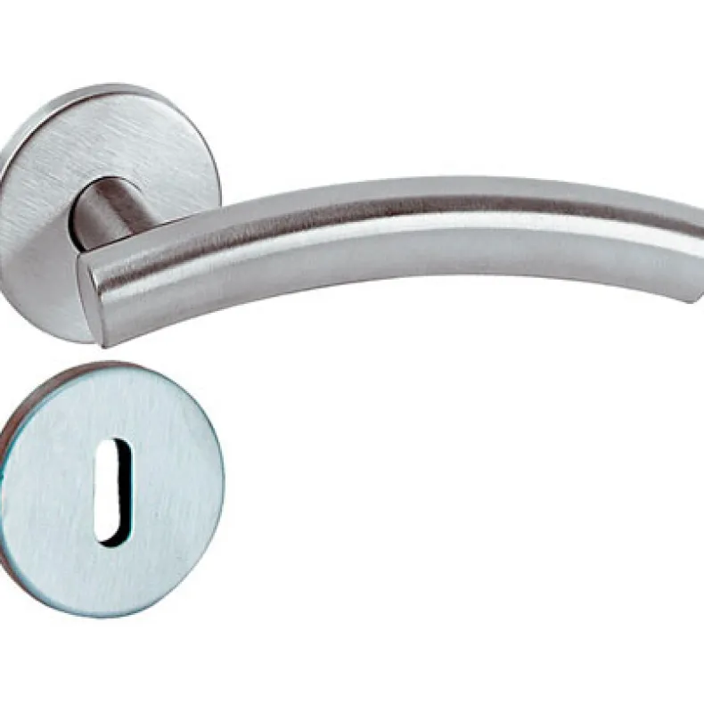 Kruk inox met rozet en sleutelplaat