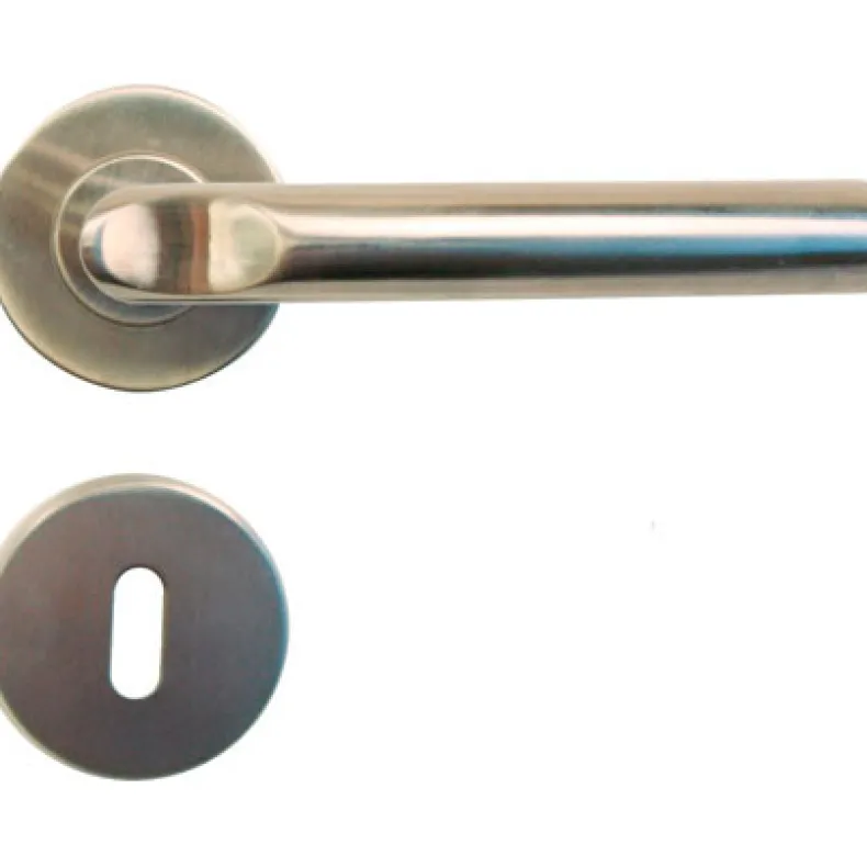 Kruk inox met rozet en sleutelplaat